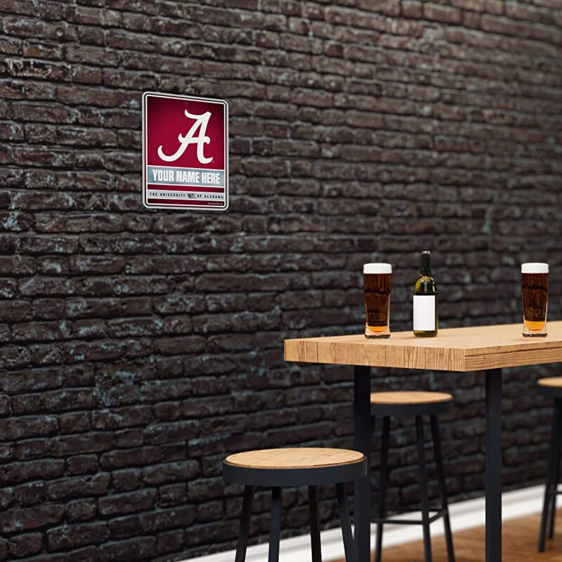 NCAA Alabama Crimson Tide Personalized Custom Metal Parking Sign Wall Decor Indoor Ourdoor 4