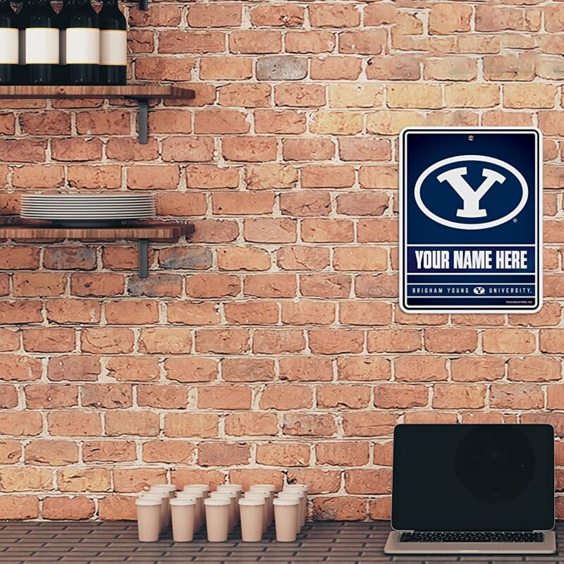 NCAA BYU Cougars Personalized Custom Metal Parking Sign Wall Decor Indoor Ourdoor 2