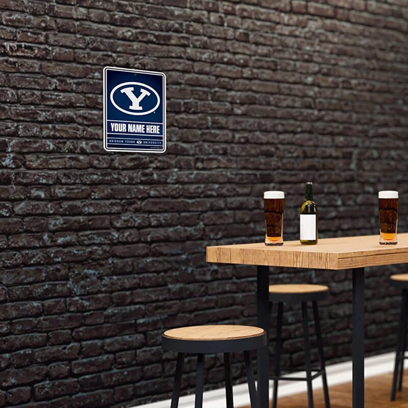 NCAA BYU Cougars Personalized Custom Metal Parking Sign Wall Decor Indoor Ourdoor 4