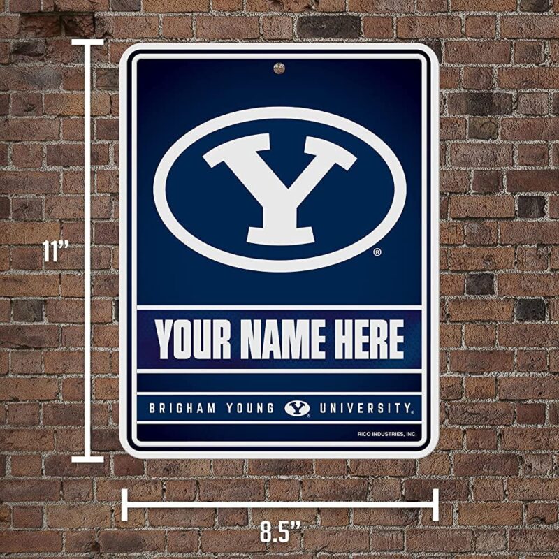 NCAA BYU Cougars Personalized Custom Metal Parking Sign Wall Decor Indoor Ourdoor 5