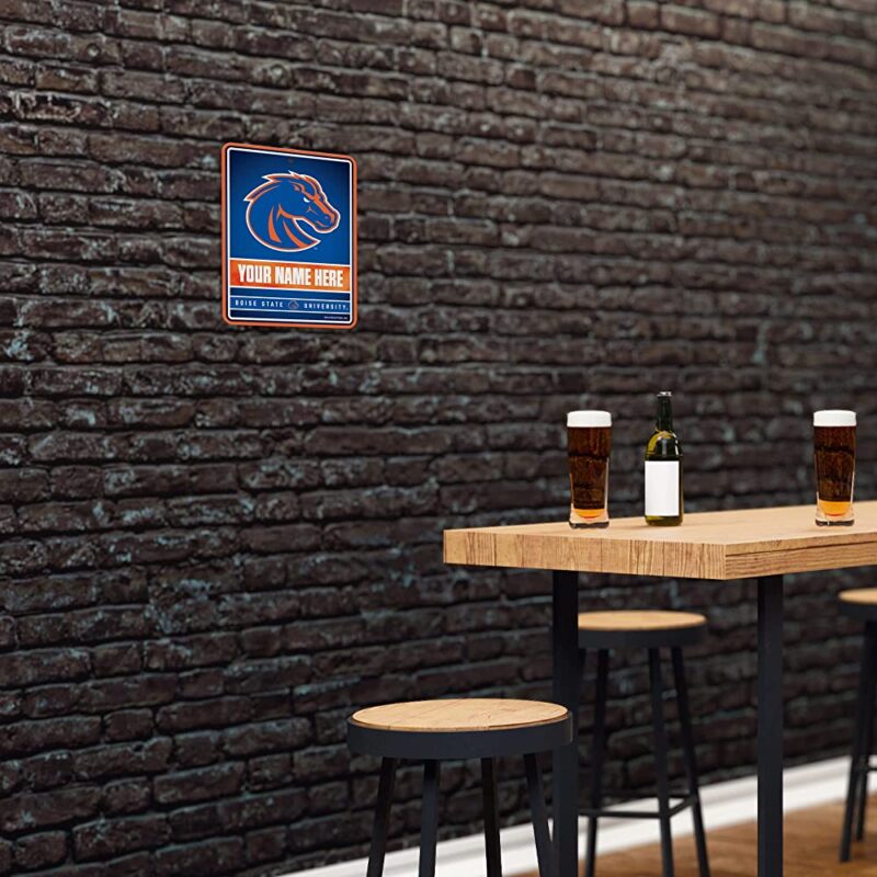 NCAA Boise State Broncos Personalized Custom Metal Parking Sign Wall Decor Indoor Ourdoor 4