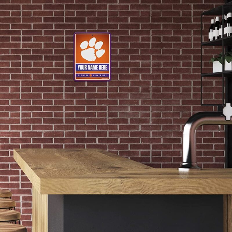 NCAA Clemson Tigers Personalized Custom Metal Parking Sign Wall Decor Indoor Ourdoor 3