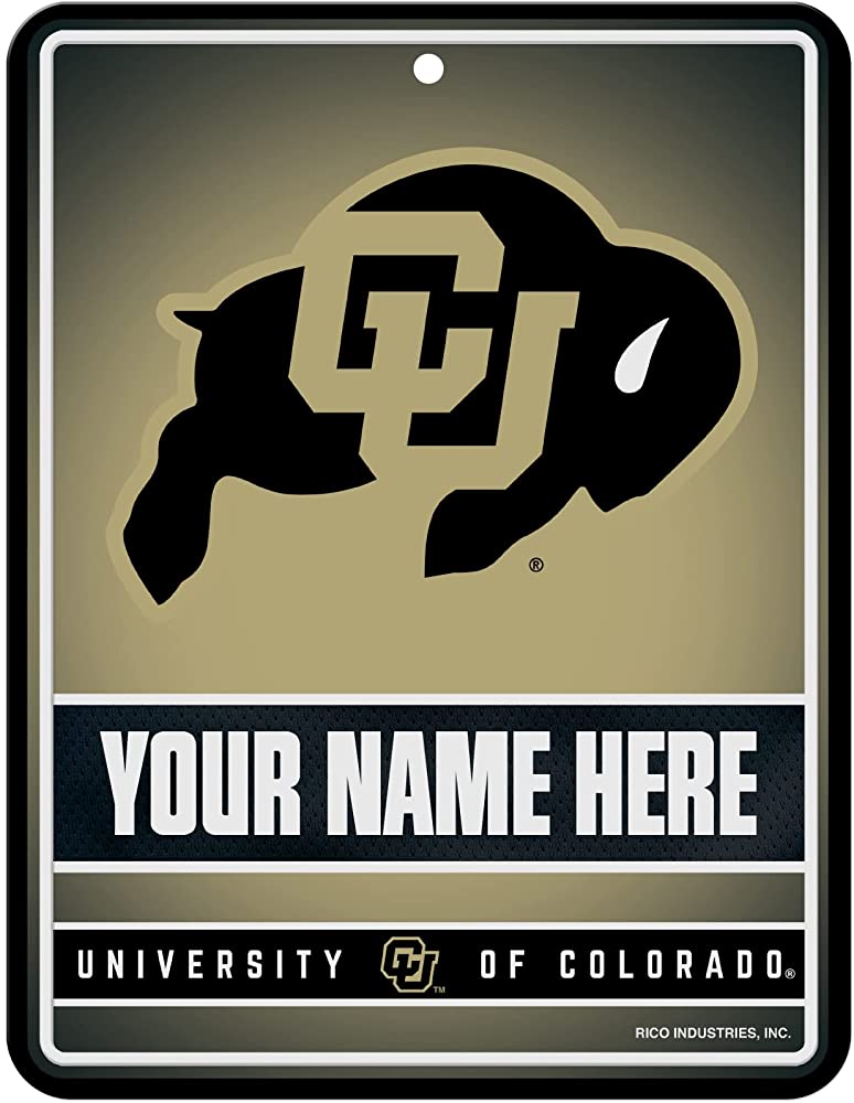 NCAA Colorado Buffaloes Personalized Custom Metal Parking Sign Wall Decor Indoor Ourdoor