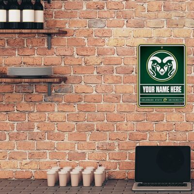 NCAA Colorado State Rams Personalized Custom Metal Parking Sign Wall Decor Indoor Ourdoor 2