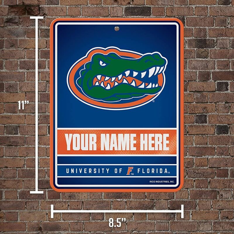 NCAA Florida Gators Personalized Custom Metal Parking Sign Wall Decor Indoor Ourdoor 5