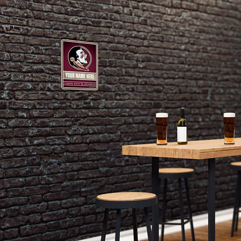 NCAA Florida State Seminoles Personalized Custom Metal Parking Sign Wall Decor Indoor Ourdoor 4