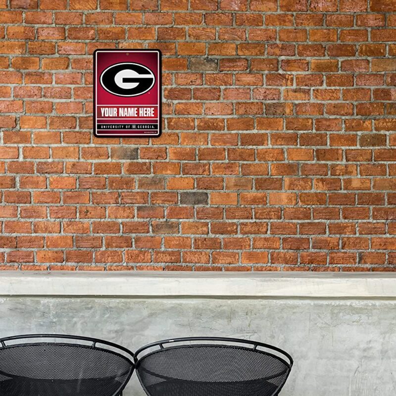 NCAA Georgia Bulldogs Personalized Custom Metal Parking Sign Wall Decor Indoor Ourdoor 1
