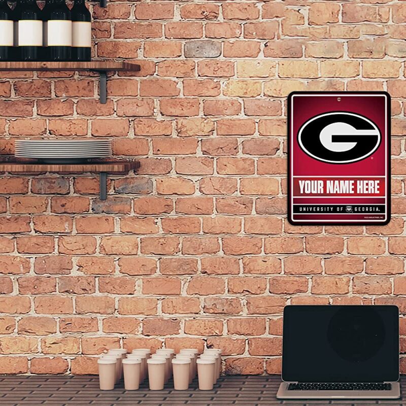 NCAA Georgia Bulldogs Personalized Custom Metal Parking Sign Wall Decor Indoor Ourdoor 2