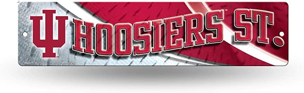 NCAA-Indiana-Hoosiers-Metal-Street-Sign-Decor NCAA Indiana Hoosiers Metal Street Sign Decor