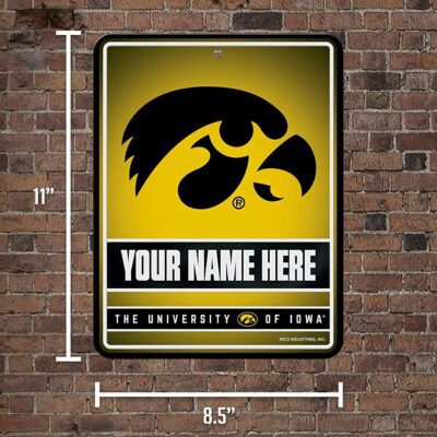 NCAA Iowa Hawkeyes Personalized Custom Metal Parking Sign Wall Decor Indoor Ourdoor 5 NCAA Iowa Hawkeyes Personalized Custom Metal Parking Sign Wall Decor Indoor Ourdoor 5