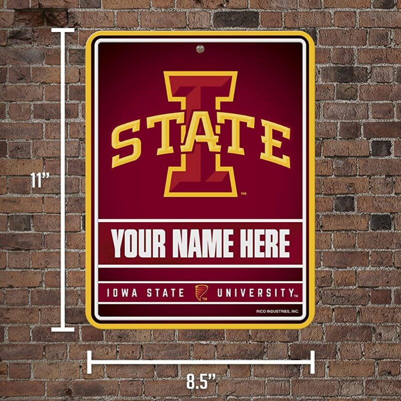 NCAA Iowas State Cyclones Personalized Custom Metal Parking Sign Wall Decor Indoor Ourdoor 5