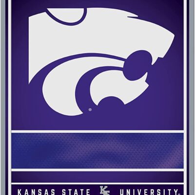 NCAA Kansas State Wildcats Personalized Custom Metal Parking Sign Wall Decor Indoor Ourdoor 6
