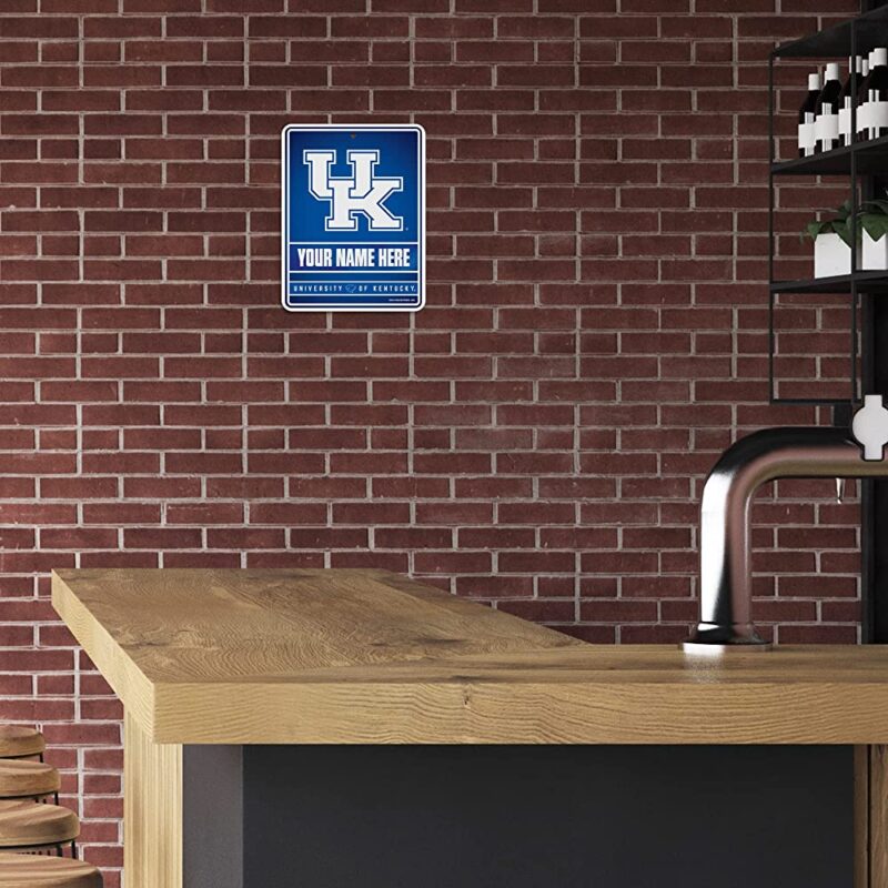NCAA Kentucky Wildcats Personalized Custom Metal Parking Sign Wall Decor Indoor Ourdoor 3
