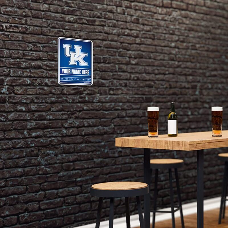 NCAA Kentucky Wildcats Personalized Custom Metal Parking Sign Wall Decor Indoor Ourdoor 4