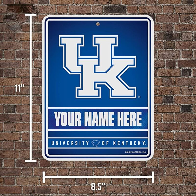 NCAA Kentucky Wildcats Personalized Custom Metal Parking Sign Wall Decor Indoor Ourdoor 5