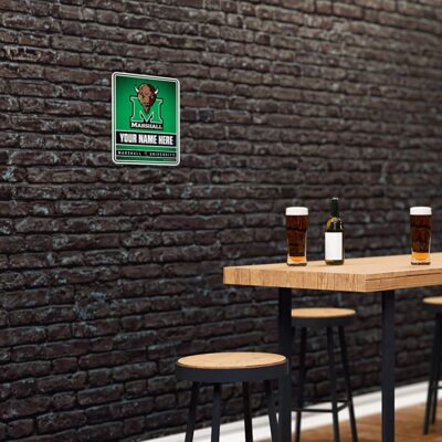 NCAA Marshall Thundering Herd Personalized Custom Metal Parking Sign Wall Decor Indoor Ourdoor 4