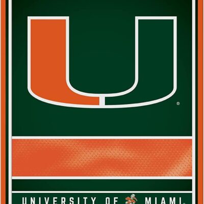 NCAA Miami Hurricanes Personalized Custom Metal Parking Sign Wall Decor Indoor Ourdoor 6