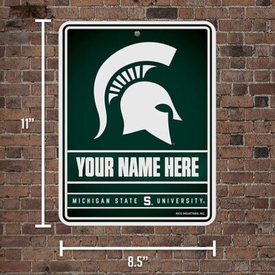 NCAA Michigan State Spartans Personalized Custom Metal Parking Sign Wall Decor Indoor Ourdoor 5 NCAA Michigan State Spartans Personalized Custom Metal Parking Sign Wall Decor Indoor Ourdoor 5