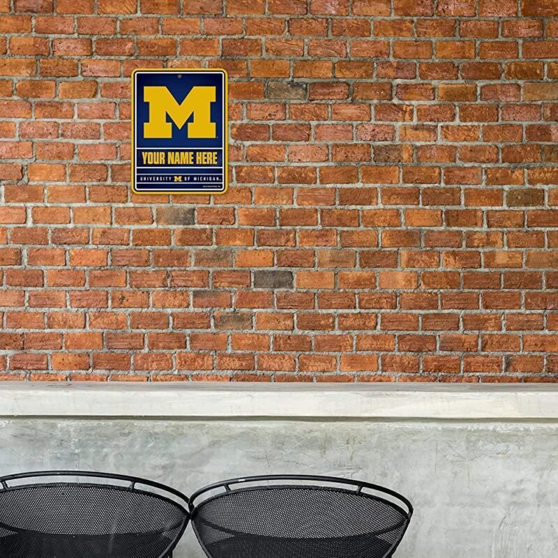 NCAA Michigan Wolverines Personalized Custom Metal Parking Sign Wall Decor Indoor Ourdoor 1