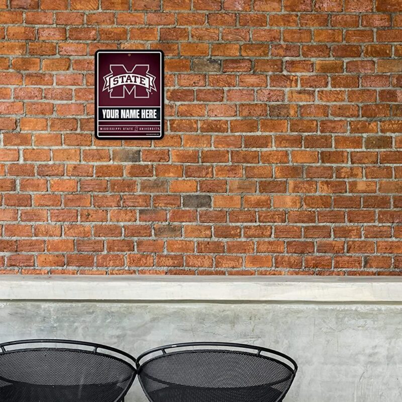 NCAA Mississippi State Bulldogs Personalized Custom Metal Parking Sign Wall Decor Indoor Ourdoor 1