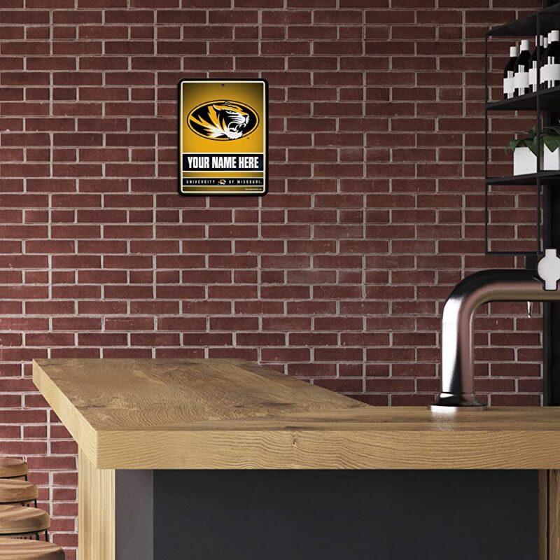 NCAA Missouri Tigers Personalized Custom Metal Parking Sign Wall Decor Indoor Ourdoor 3