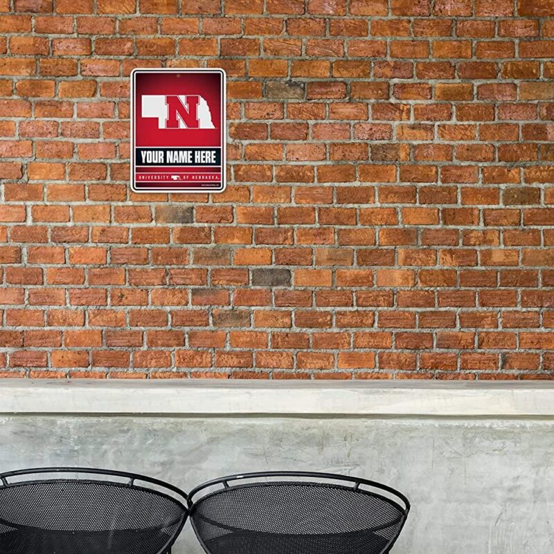 NCAA Nebraska Cornhuskers Personalized Custom Metal Parking Sign Wall Decor Indoor Ourdoor 1
