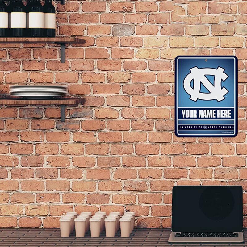 NCAA North Carolina Tar Heels Personalized Custom Metal Parking Sign Wall Decor Indoor Ourdoor 2