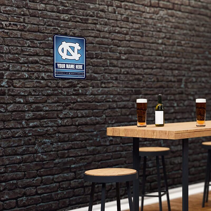 NCAA North Carolina Tar Heels Personalized Custom Metal Parking Sign Wall Decor Indoor Ourdoor 4