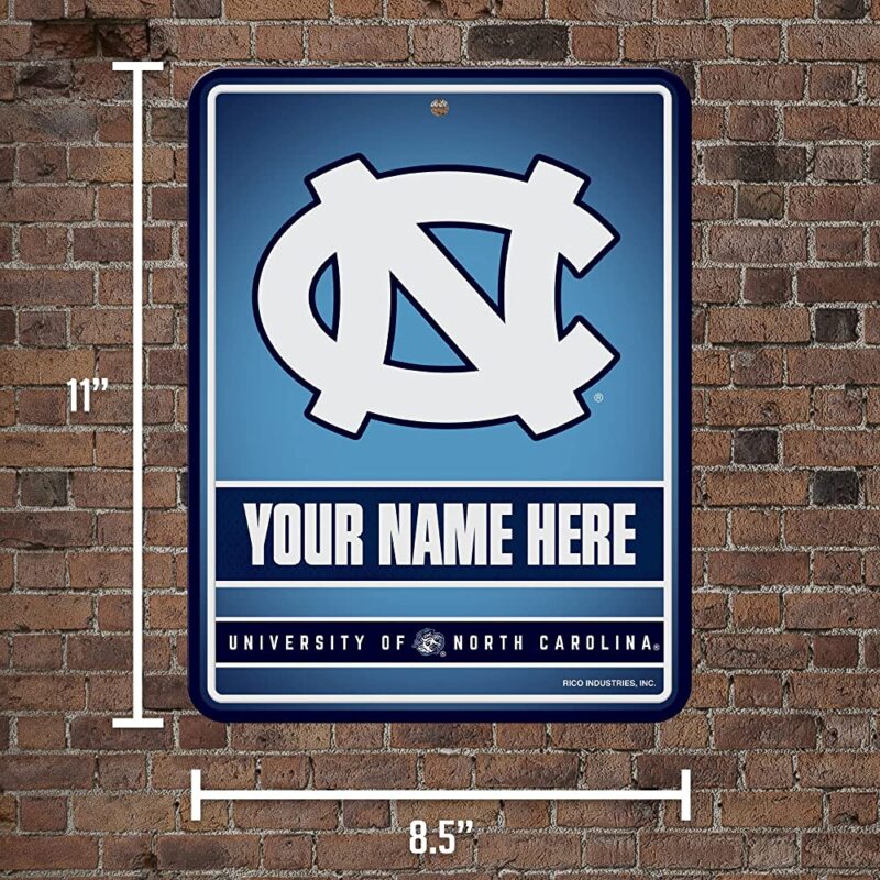 NCAA North Carolina Tar Heels Personalized Custom Metal Parking Sign Wall Decor Indoor Ourdoor 5