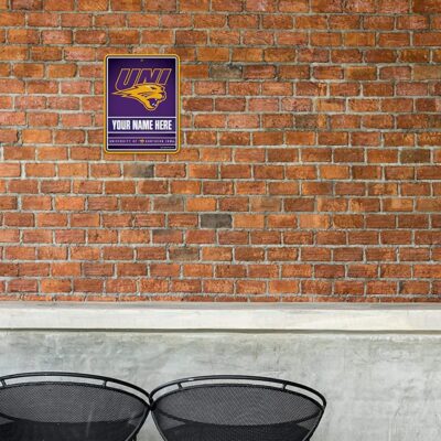 NCAA Northern Iowa Panthers Personalized Custom Metal Parking Sign Wall Decor Indoor Ourdoor 1