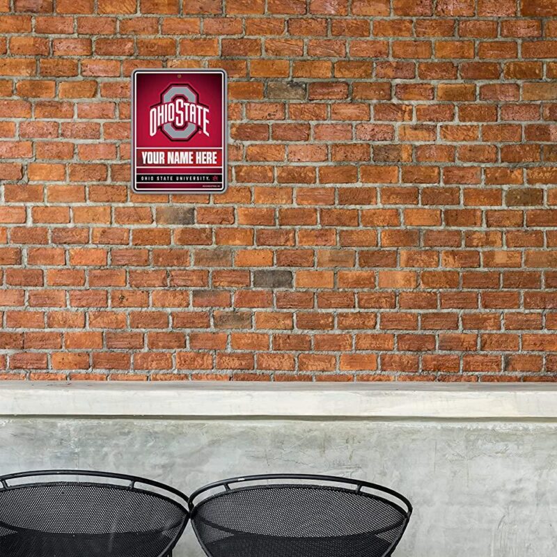 NCAA Ohio State Buckeyes Personalized Custom Metal Parking Sign Wall Decor Indoor Ourdoor 1