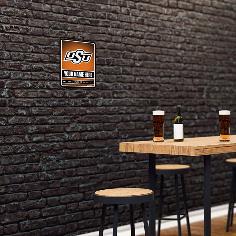 NCAA Oklahoma State Cowboys Personalized Custom Metal Parking Sign Wall Decor Indoor Ourdoor 4