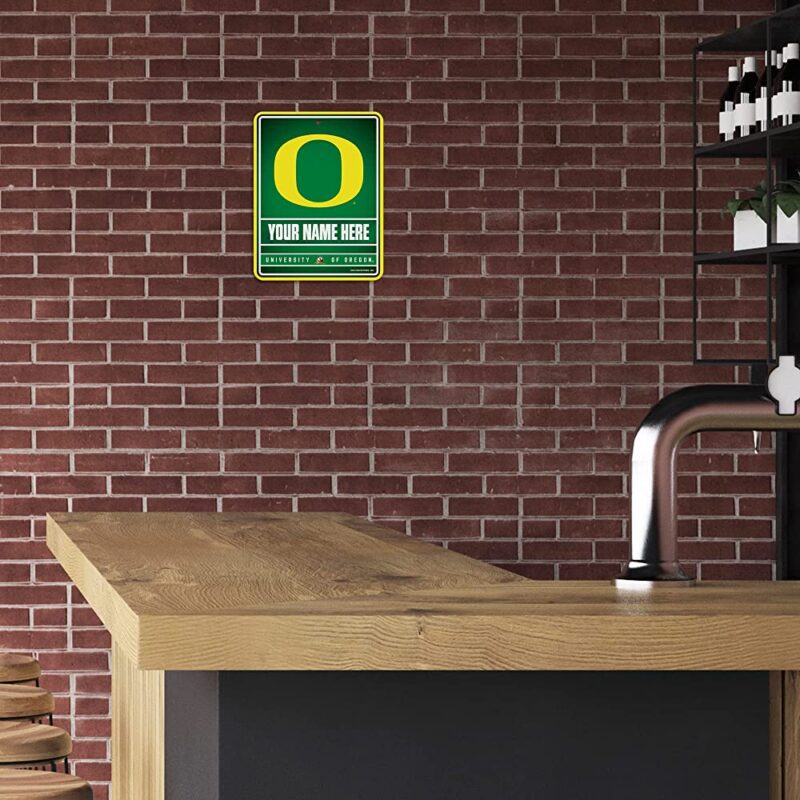 NCAA Oregon Ducks Personalized Custom Metal Parking Sign Wall Decor Indoor Ourdoor 3