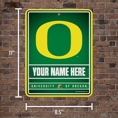 NCAA Oregon Ducks Personalized Custom Metal Parking Sign Wall Decor Indoor Ourdoor 5