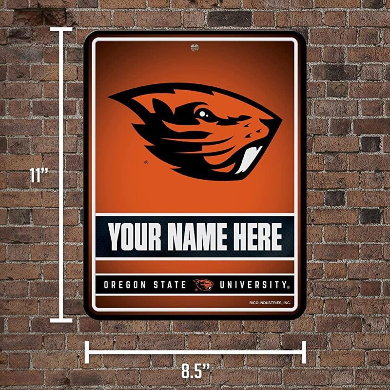 NCAA Oregon State Beavers Personalized Custom Metal Parking Sign Wall Decor Indoor Ourdoor 5