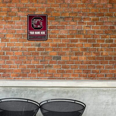 NCAA South Carolina Gamecocks Personalized Custom Metal Parking Sign Wall Decor Indoor Ourdoor 1 NCAA South Carolina Gamecocks Personalized Custom Metal Parking Sign Wall Decor Indoor Ourdoor 1