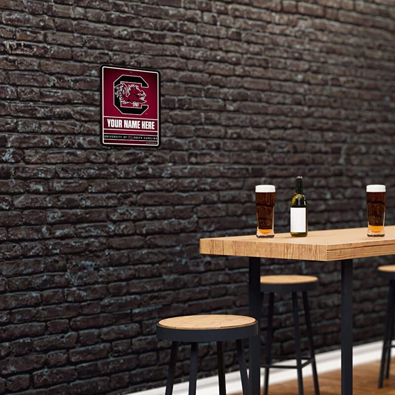 NCAA South Carolina Gamecocks Personalized Custom Metal Parking Sign Wall Decor Indoor Ourdoor 4