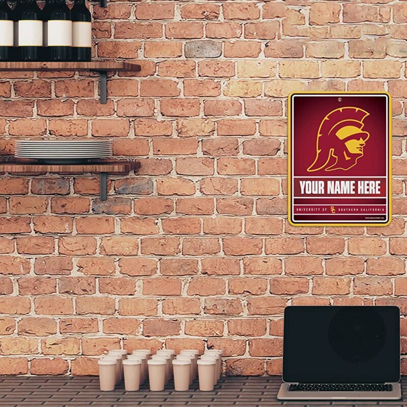 NCAA Southern California Trojans Personalized Custom Metal Parking Sign Wall Decor Indoor Ourdoor 2