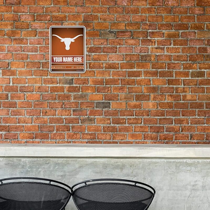 NCAA Texas Longhorns Personalized Custom Metal Parking Sign Wall Decor Indoor Ourdoor 1