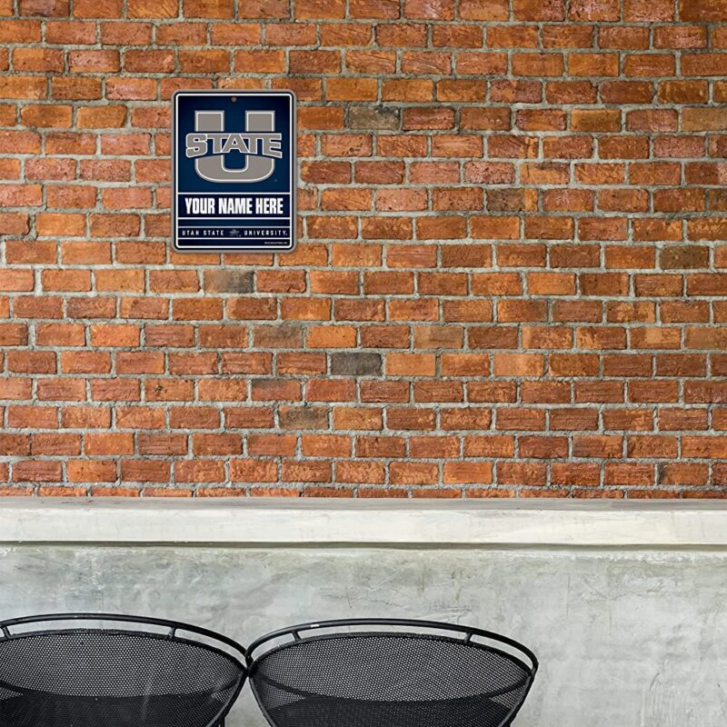 NCAA Utah State Aggies Personalized Custom Metal Parking Sign Wall Decor Indoor Ourdoor 1