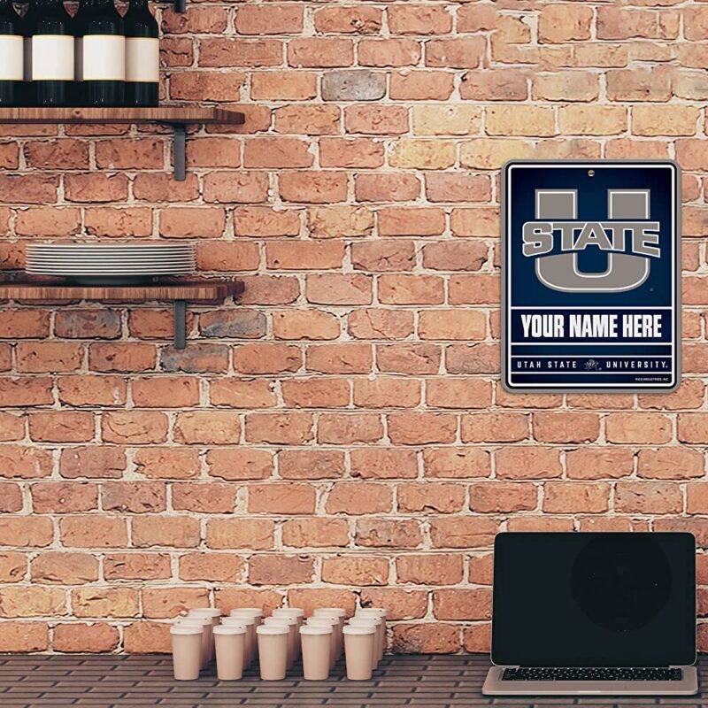 NCAA Utah State Aggies Personalized Custom Metal Parking Sign Wall Decor Indoor Ourdoor 2