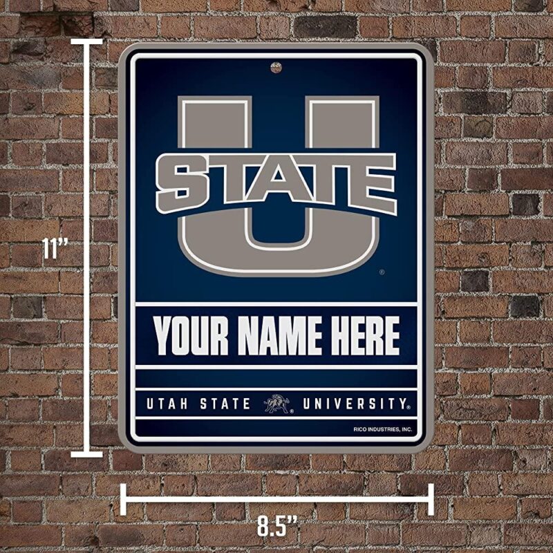 NCAA Utah State Aggies Personalized Custom Metal Parking Sign Wall Decor Indoor Ourdoor 5