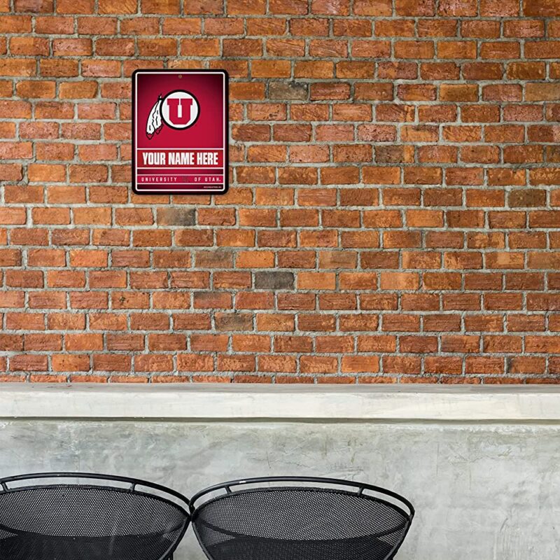 NCAA Utah Utes Personalized Custom Metal Parking Sign Wall Decor Indoor Ourdoor 1