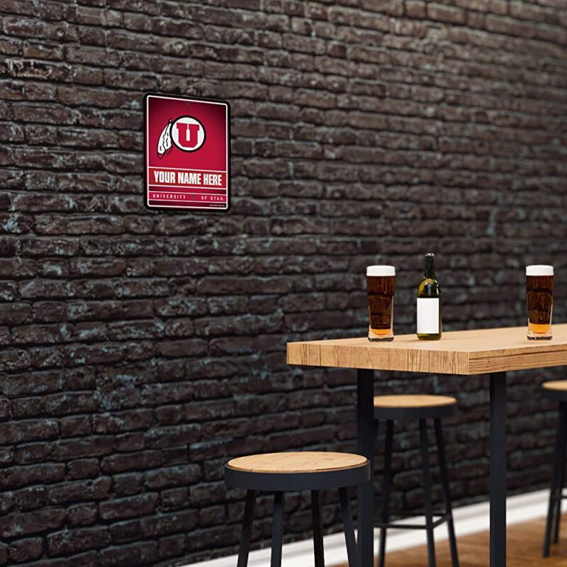 NCAA Utah Utes Personalized Custom Metal Parking Sign Wall Decor Indoor Ourdoor 4