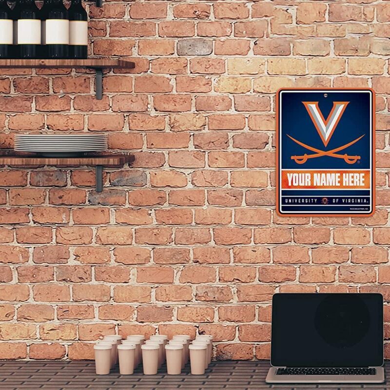 NCAA Virginia Cavaliers Personalized Custom Metal Parking Sign Wall Decor Indoor Ourdoor 2