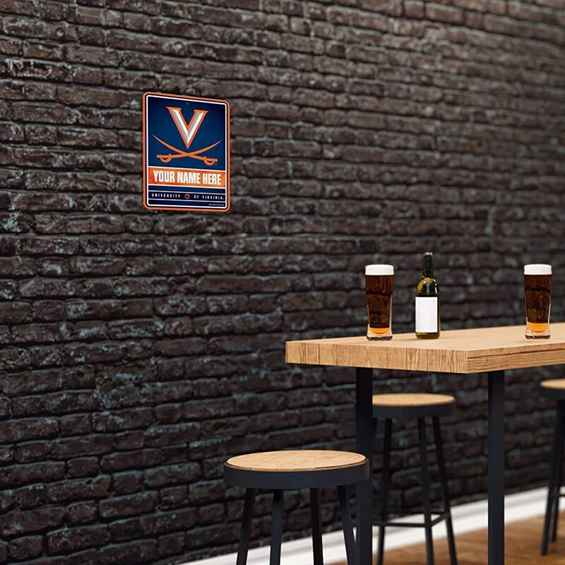 NCAA Virginia Cavaliers Personalized Custom Metal Parking Sign Wall Decor Indoor Ourdoor 4