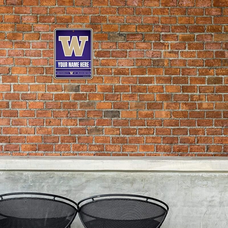 NCAA Washington Huskies Personalized Custom Metal Parking Sign Wall Decor Indoor Ourdoor 1
