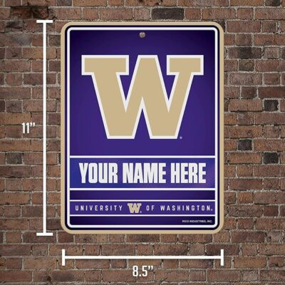 NCAA Washington Huskies Personalized Custom Metal Parking Sign Wall Decor Indoor Ourdoor 5 NCAA Washington Huskies Personalized Custom Metal Parking Sign Wall Decor Indoor Ourdoor 5