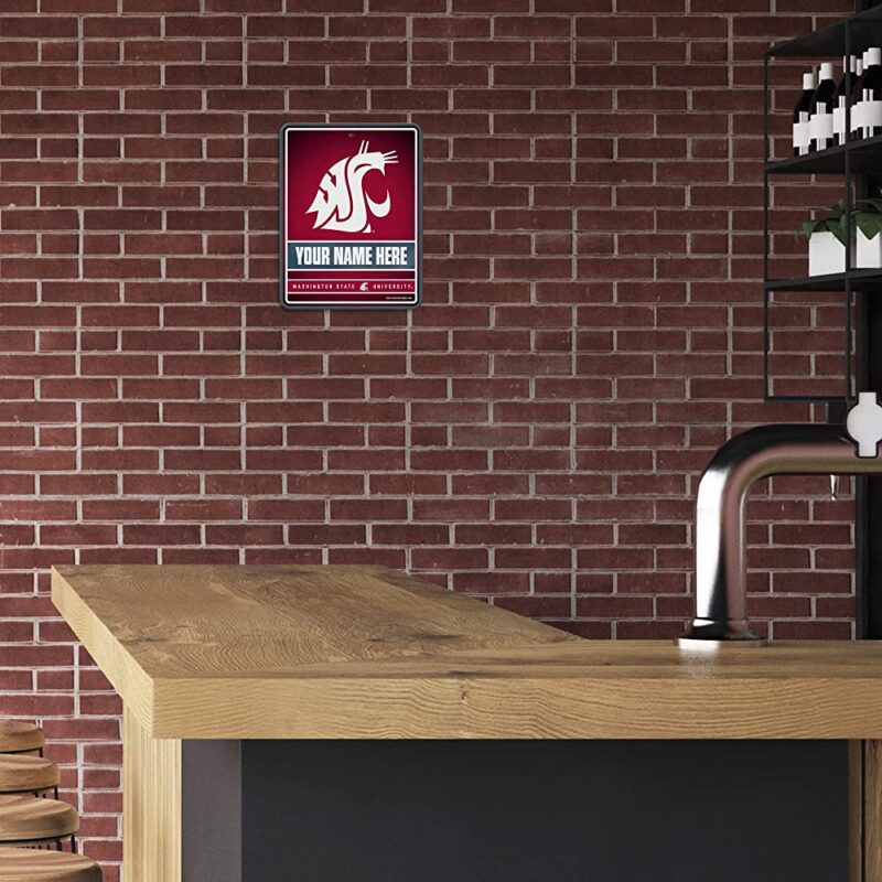 NCAA Washington State Cougars Personalized Custom Metal Parking Sign Wall Decor Indoor Ourdoor 3
