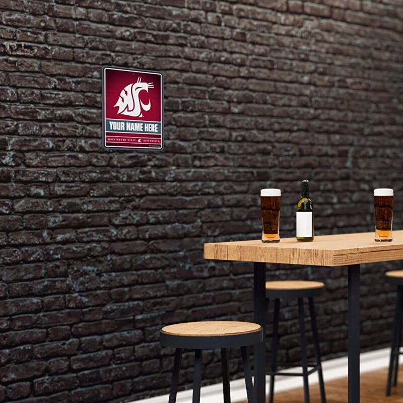 NCAA Washington State Cougars Personalized Custom Metal Parking Sign Wall Decor Indoor Ourdoor 4